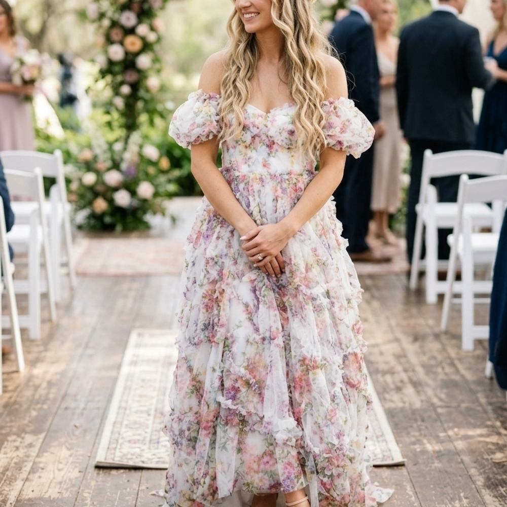 Floral Off-Shoulder Dress